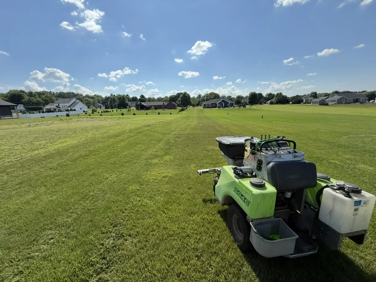 Field of Dreams Lawn Care professional treatment on a Strongsville property